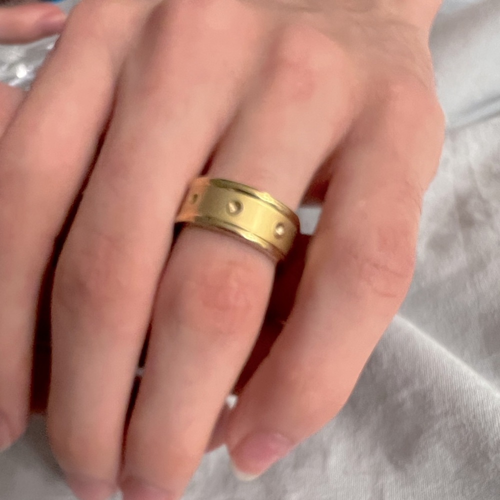 Stainless steel inspired unisex  ring